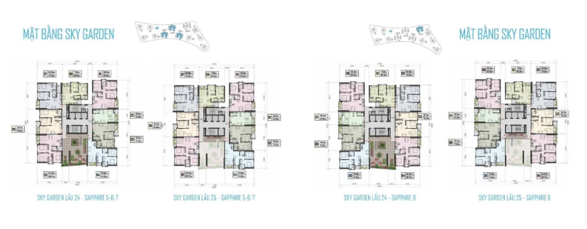 Mặt bằng căn hộ Sky Garden The Privé